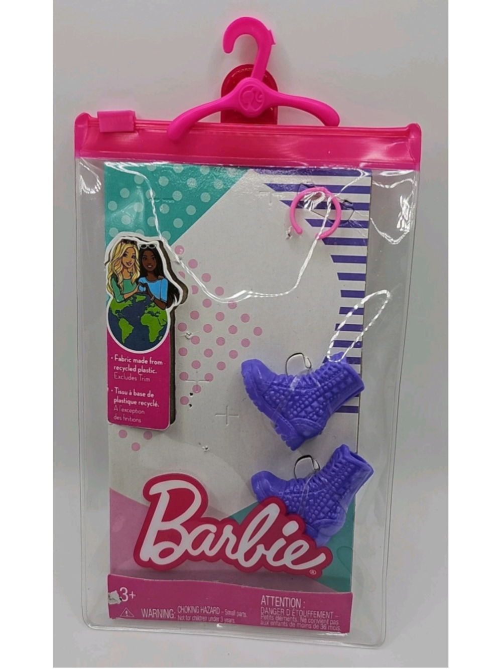 Barbie Fashion Clothes Accessories Purple Boots Combat Pink Bracelet New In Pkg